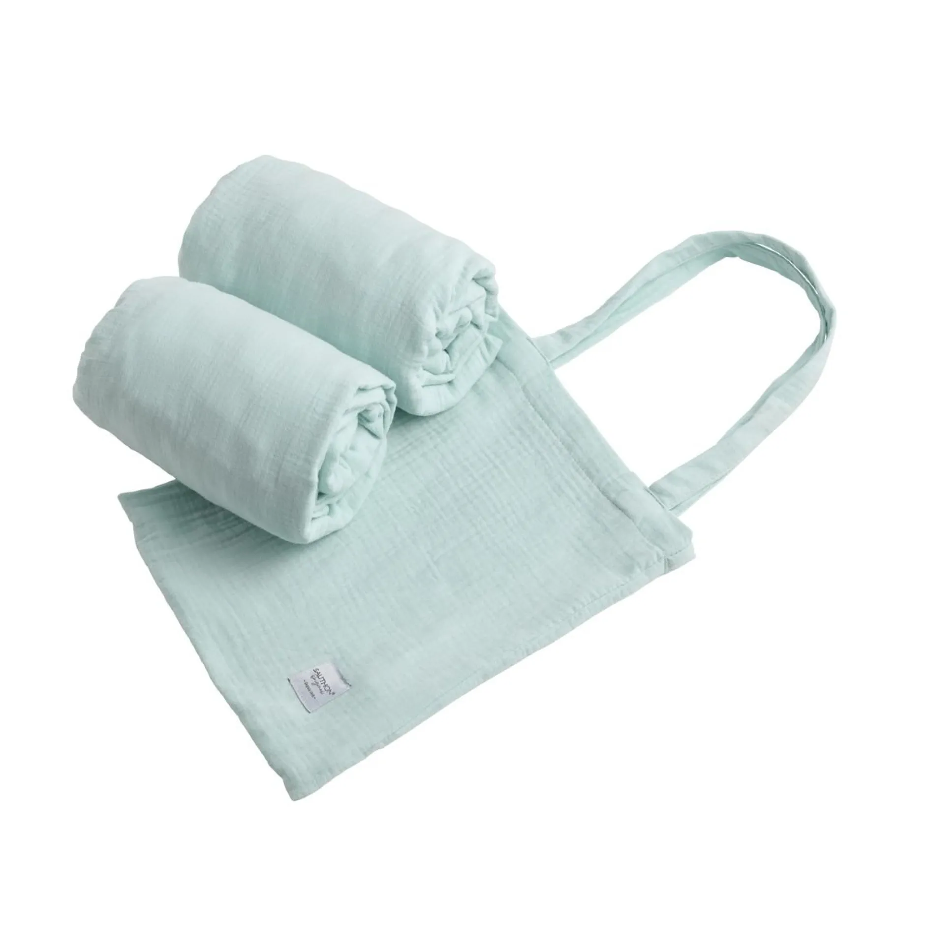 Draps Housses*Sauthon Original 2 draps housses ovales 70 x 140 cm de Aqua