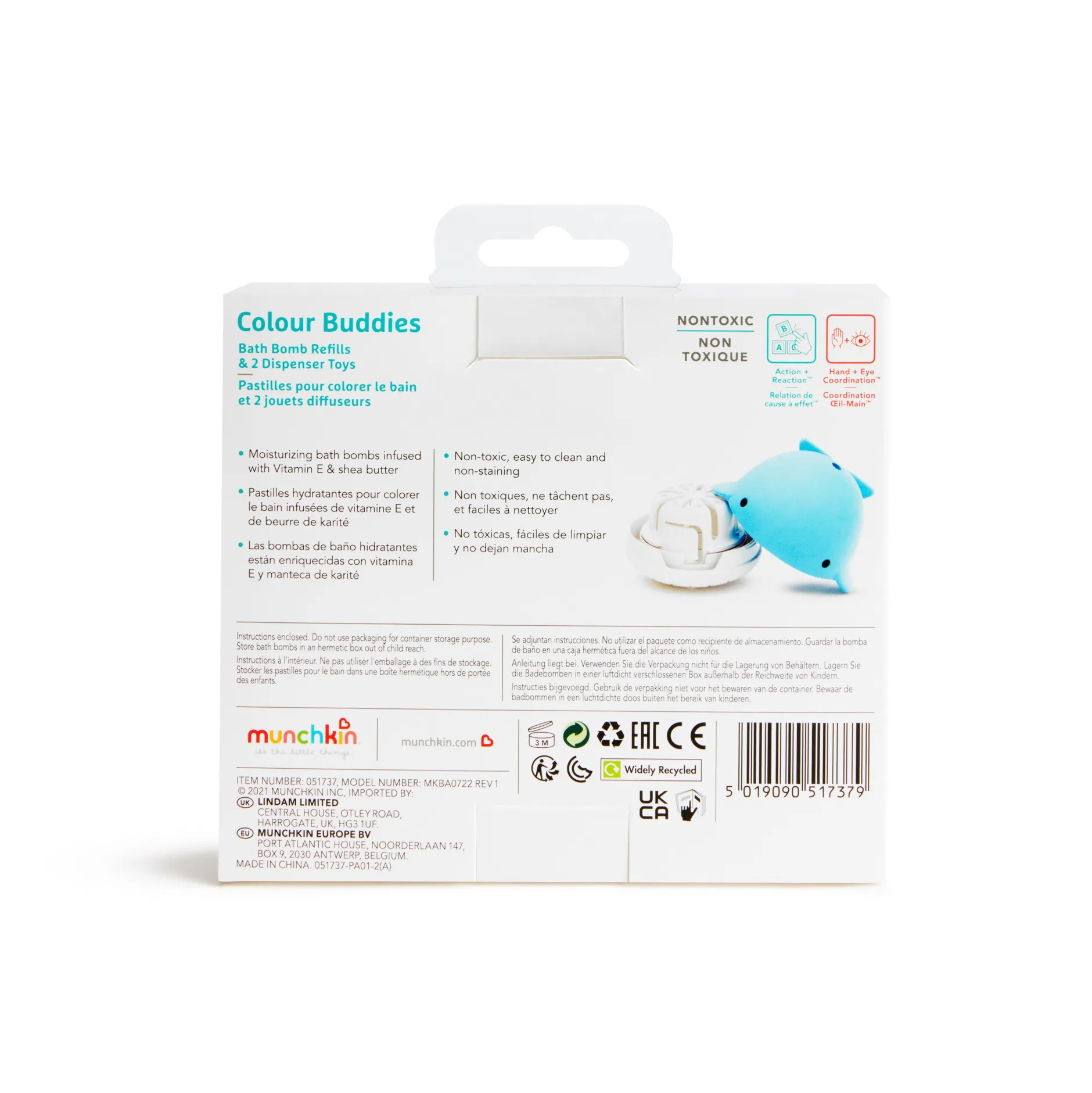 Jouets De Bain*Munchkin 20 pastilles pour colorer le bain + 2 jouets de bain de