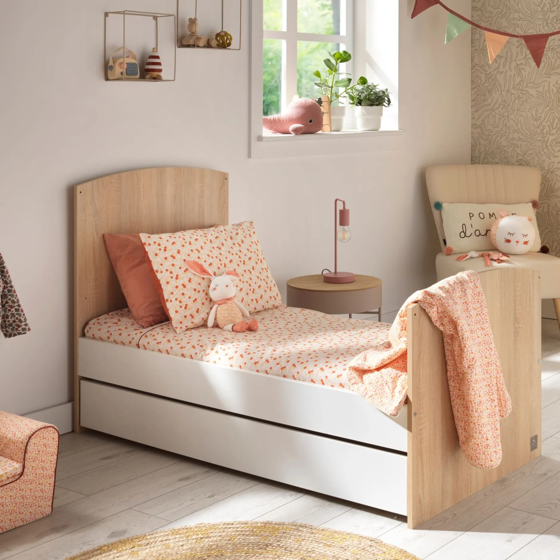 Tiroirs De Lit*Sauthon Baby's Sweet Home Access Tiroir de lit 70x140 de Bois blanc