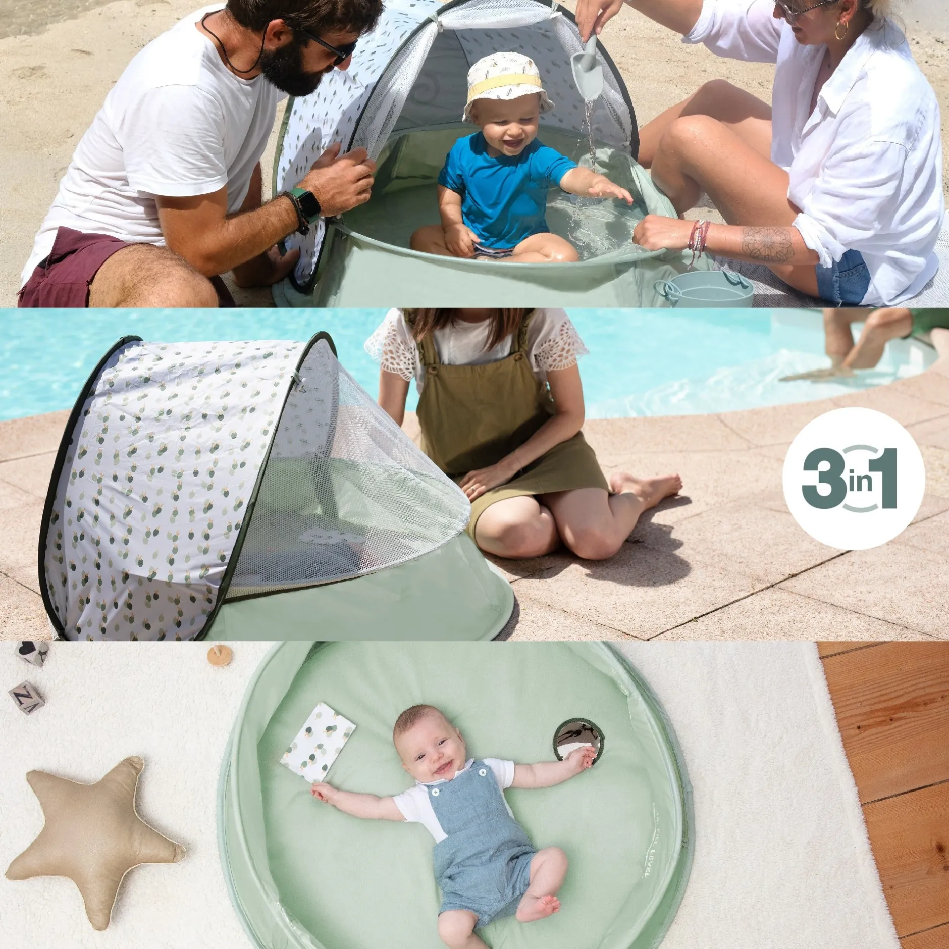 Tout Pour Vos Trajets|Autres Accessoires De Voyage*Babymoov Aire de Jeux & Piscine Aquani - Anti-UV de Provence