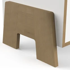 Commodes*CBA Meubles Albizia Bac à livres de Blanc / chêne