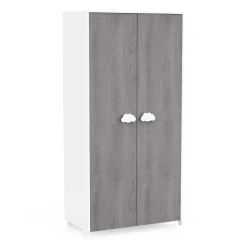 Armoires 2 Portes*CBA Meubles Aldina Armoire 2 portes de Hudson - Blanc