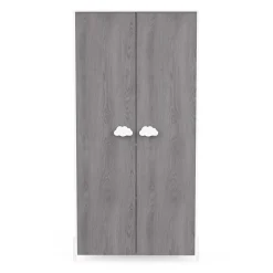 Armoires 2 Portes*CBA Meubles Aldina Armoire 2 portes de Hudson - Blanc