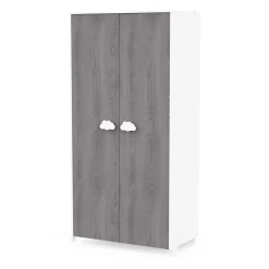 Armoires 2 Portes*CBA Meubles Aldina Armoire 2 portes de Hudson - Blanc