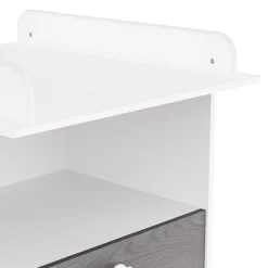 Commodes*CBA Meubles Aldina Commode à langer 2 tiroirs de Hudson - Blanc