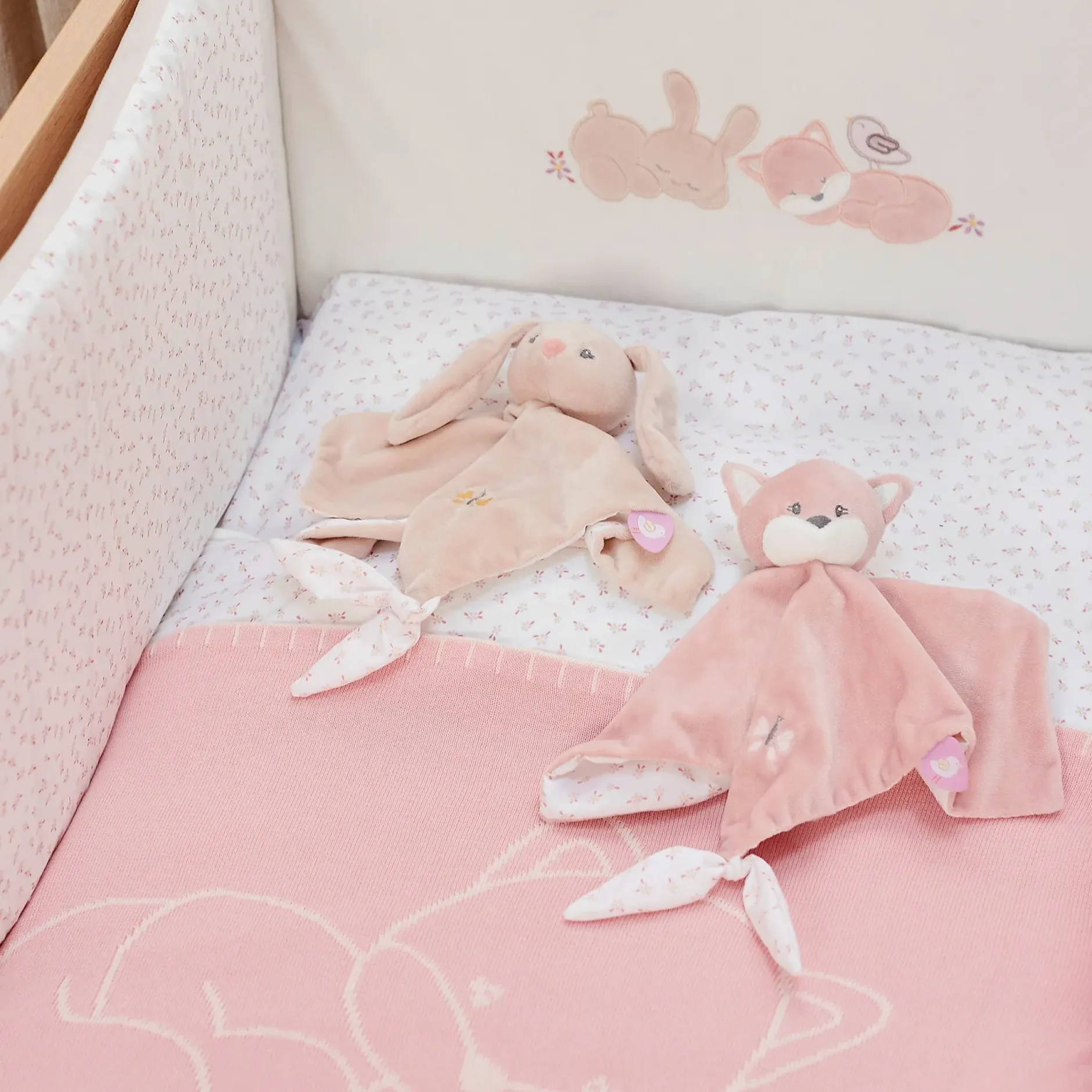 Doudous*Nattou Alice & Pomme Doudou 27 x 27 cm de Renard