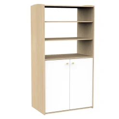 Armoires 2 Portes*Sauthon Baby's Sweet Home Alice Armoire dressing de Blanc et bois