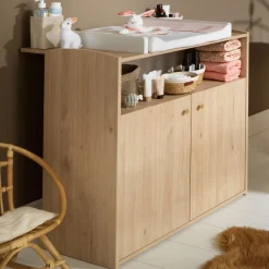 Commodes*Sauthon Baby's Sweet Home Alice Commode de Chêne suave