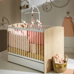 Lits 60X120 Non Évolutifs*Sauthon Baby's Sweet Home Alice Lit bébé 60 x 120 cm de Blanc et bois