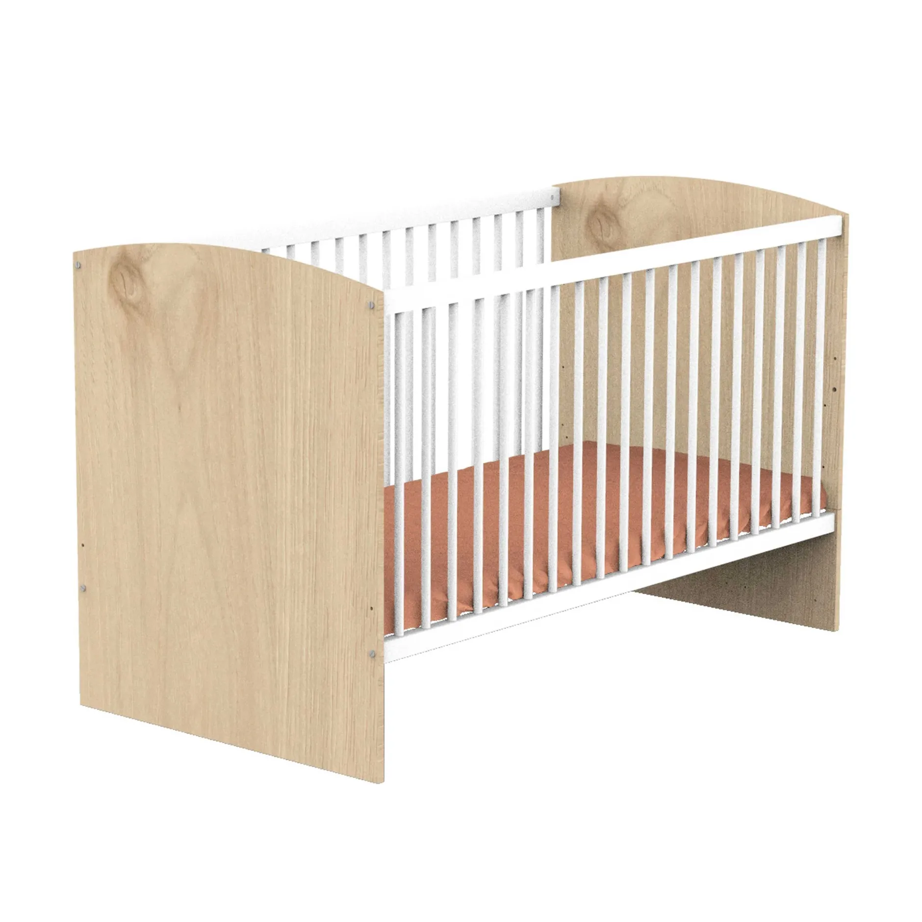 Lits 70X140 Évolutifs*Sauthon Baby's Sweet Home Alice Lit bébé évolutif 70 x 140 cm de Blanc et bois