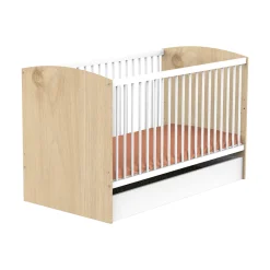 Lits 70X140 Évolutifs*Sauthon Baby's Sweet Home Alice Lit bébé évolutif 70 x 140 cm de Blanc et bois