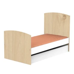 Lits 70X140 Évolutifs*Sauthon Baby's Sweet Home Alice Lit bébé évolutif 70 x 140 cm de Blanc et bois