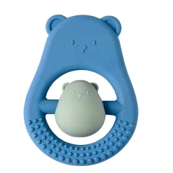 Anneaux De Dentition*Nattou Anneau de Dentition Maman et Enfant en silicone 15 cm de Bleu