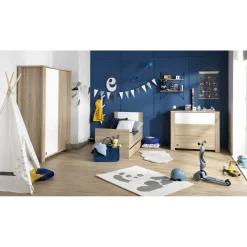 Lits 70X140 Évolutifs*Sauthon Baby's Sweet Home Antonin Lit évolutif 70 x 140 cm de Bois / Blanc