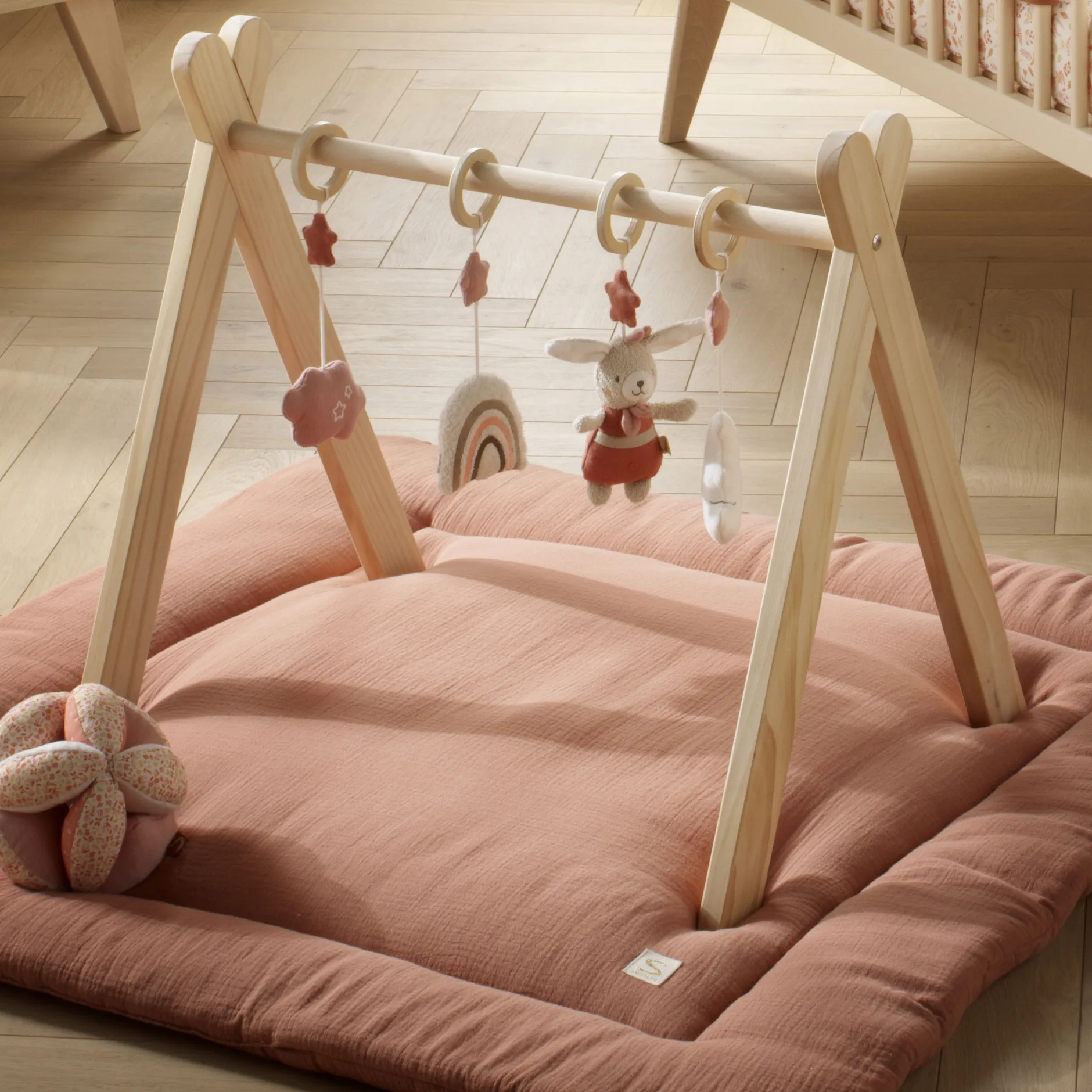 Arches*Sauthon Baby Déco Arche d'éveil Petit Coeur de Vieux Rose