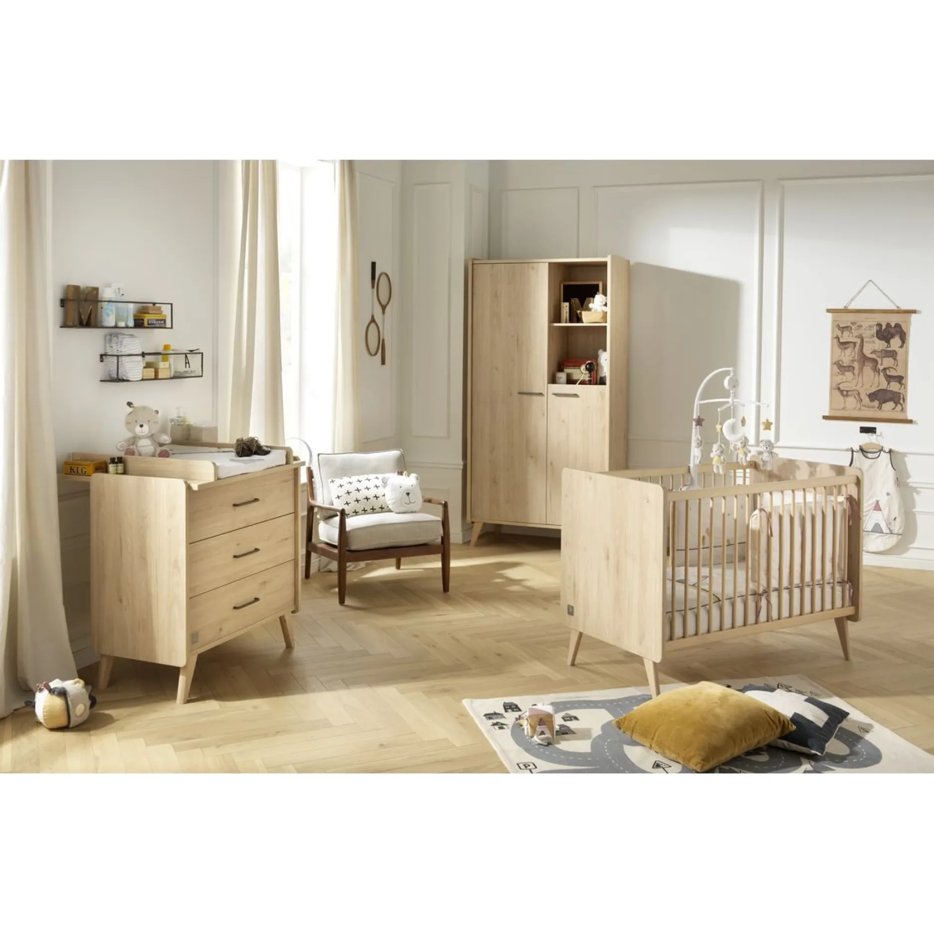 Armoires 2 Portes*Sauthon Baby's Sweet Home Arty armoire 2 portes de Chêne suave