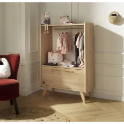 Autres Mobiliers*Sauthon Baby's Sweet Home Arty bibliothèque 2 portes/1 penderie de Chêne suave