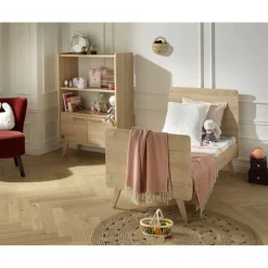 Autres Mobiliers*Sauthon Baby's Sweet Home Arty bibliothèque 2 portes/1 penderie de Chêne suave