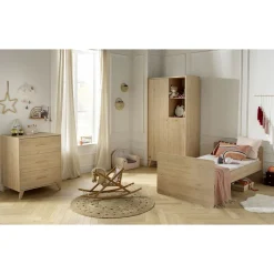 Ensembles Évolutifs*Sauthon Baby's Sweet Home Arty lit combiné évolutif 60 x 120 cm de Chêne suave