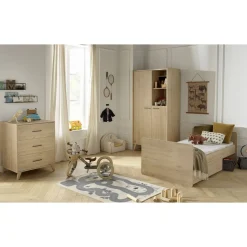 Ensembles Évolutifs*Sauthon Baby's Sweet Home Arty lit combiné évolutif 60 x 120 cm de Chêne suave