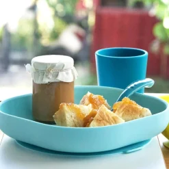 Assiettes*Béaba Assiette silicone ventouse de Light Blue