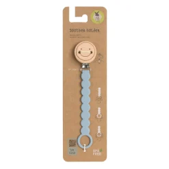 Attaches Sucettes*Lässig Attache sucette Tiny Smile bois/silicone de Bleu