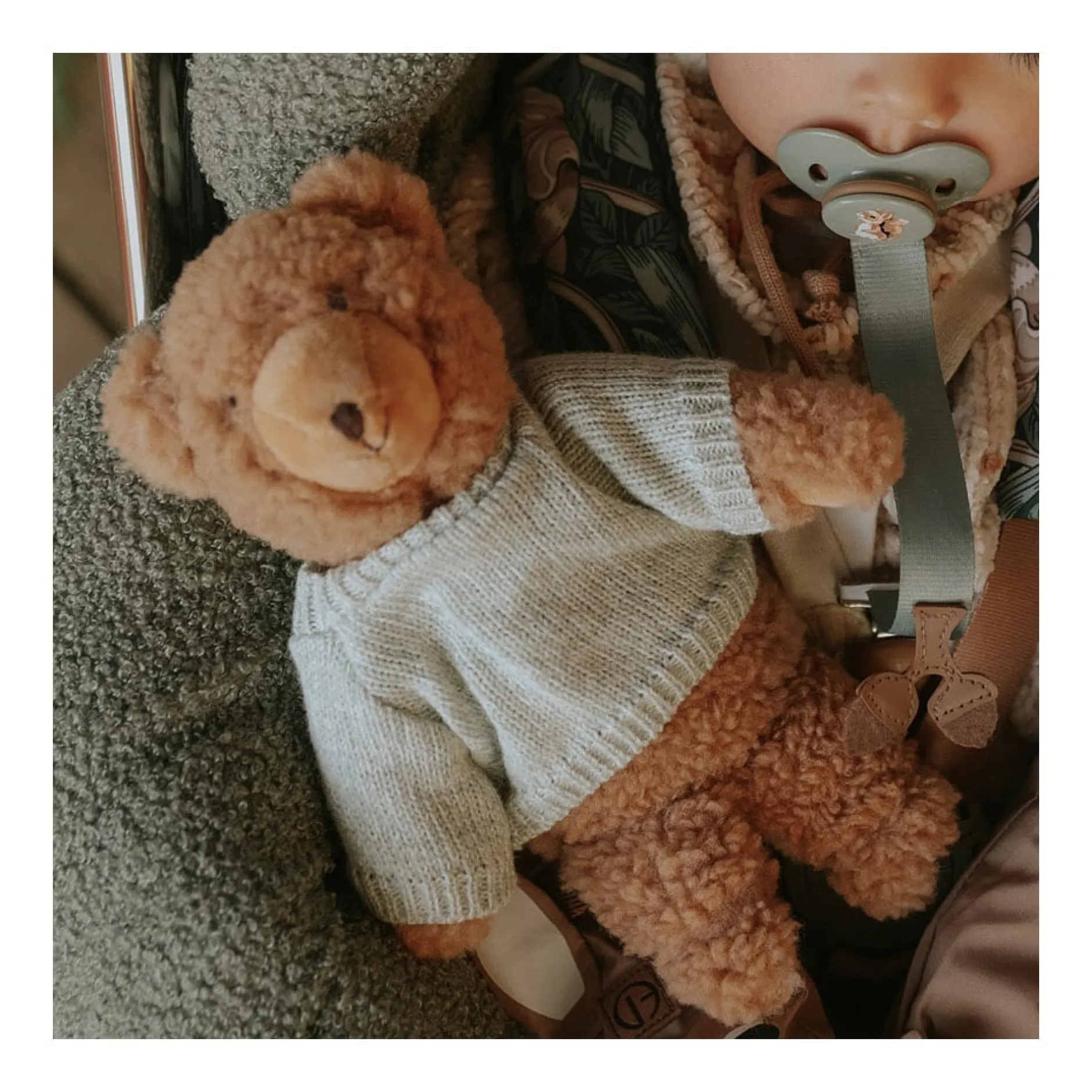 Attaches Sucettes*Elodie Details Attache tétine en bois de Hazy Jade Acorn