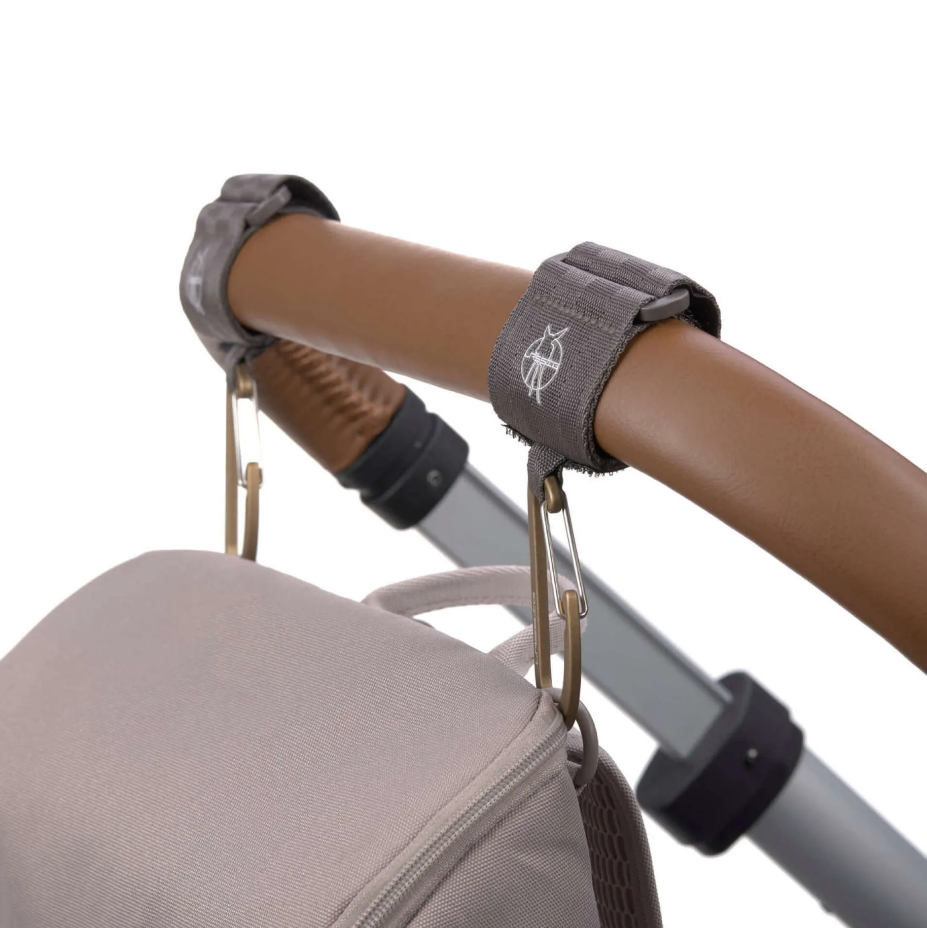 Tout Pour Vos Balades|Accessoires Poussettes*Lässig Attaches poussette avec mousqueton (lot de 2) de Anthracite