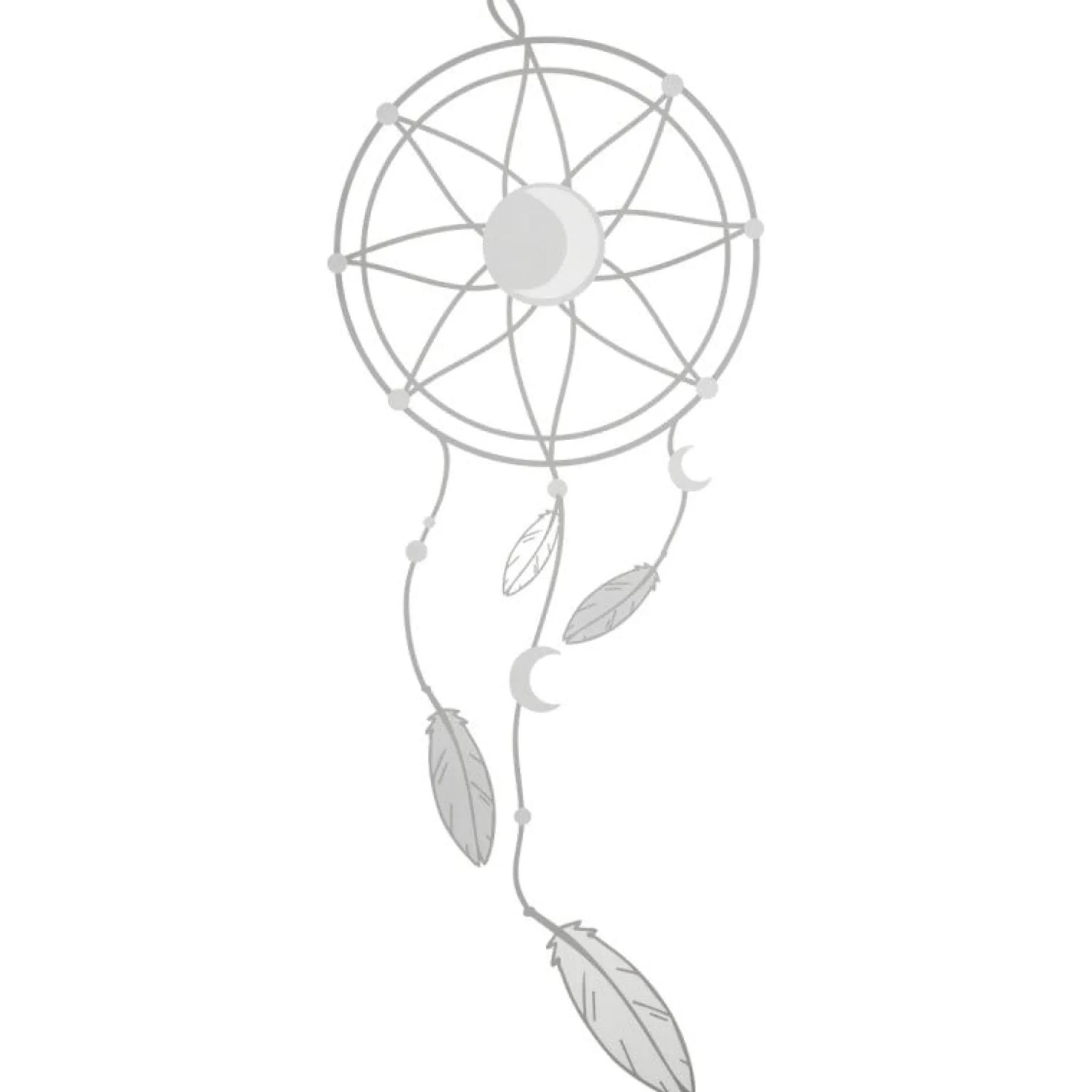 Stickers*Little Band Attrape Rêve Sticker repositionnable de Blanc