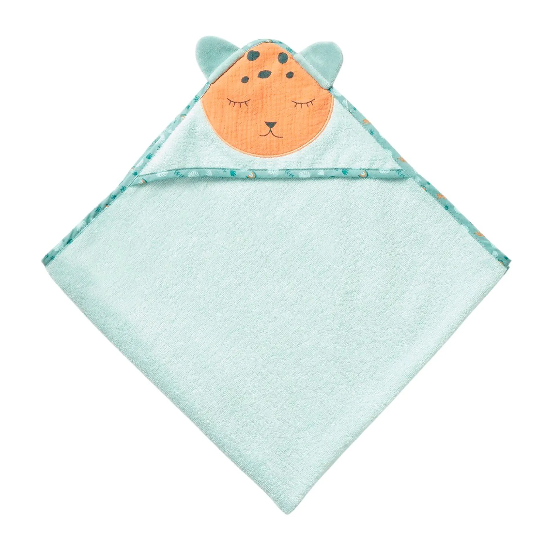 Sorties De Bain*Petit à petit Au cœur de la jungle Cape de bain en éponge 75 x 75 cm de Green Morning