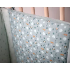 Tours De Lit*Petit à petit Au cœur de la jungle Tour de lit en velours de Eucalyptus