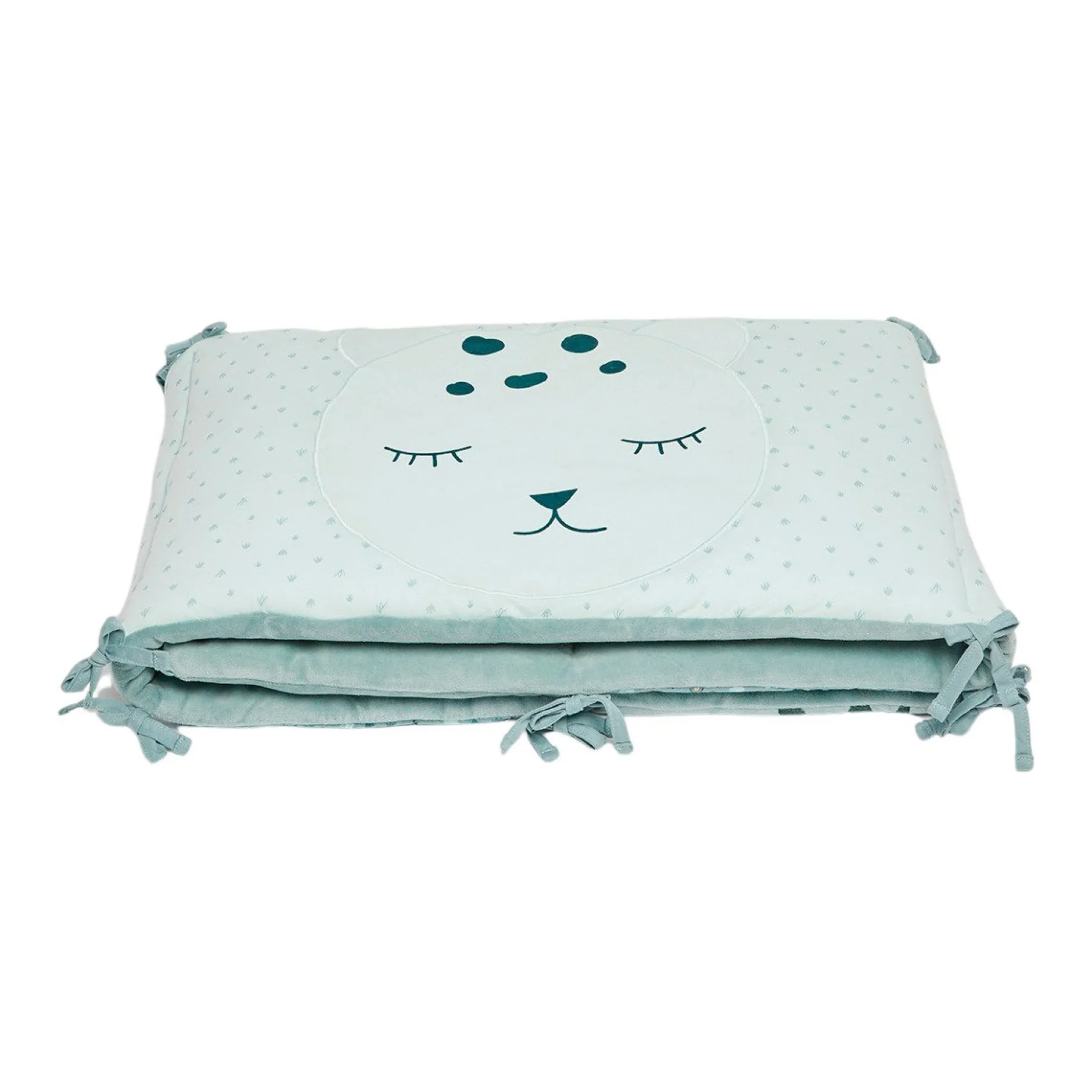 Tours De Lit*Petit à petit Au cœur de la jungle Tour de lit en velours de Eucalyptus