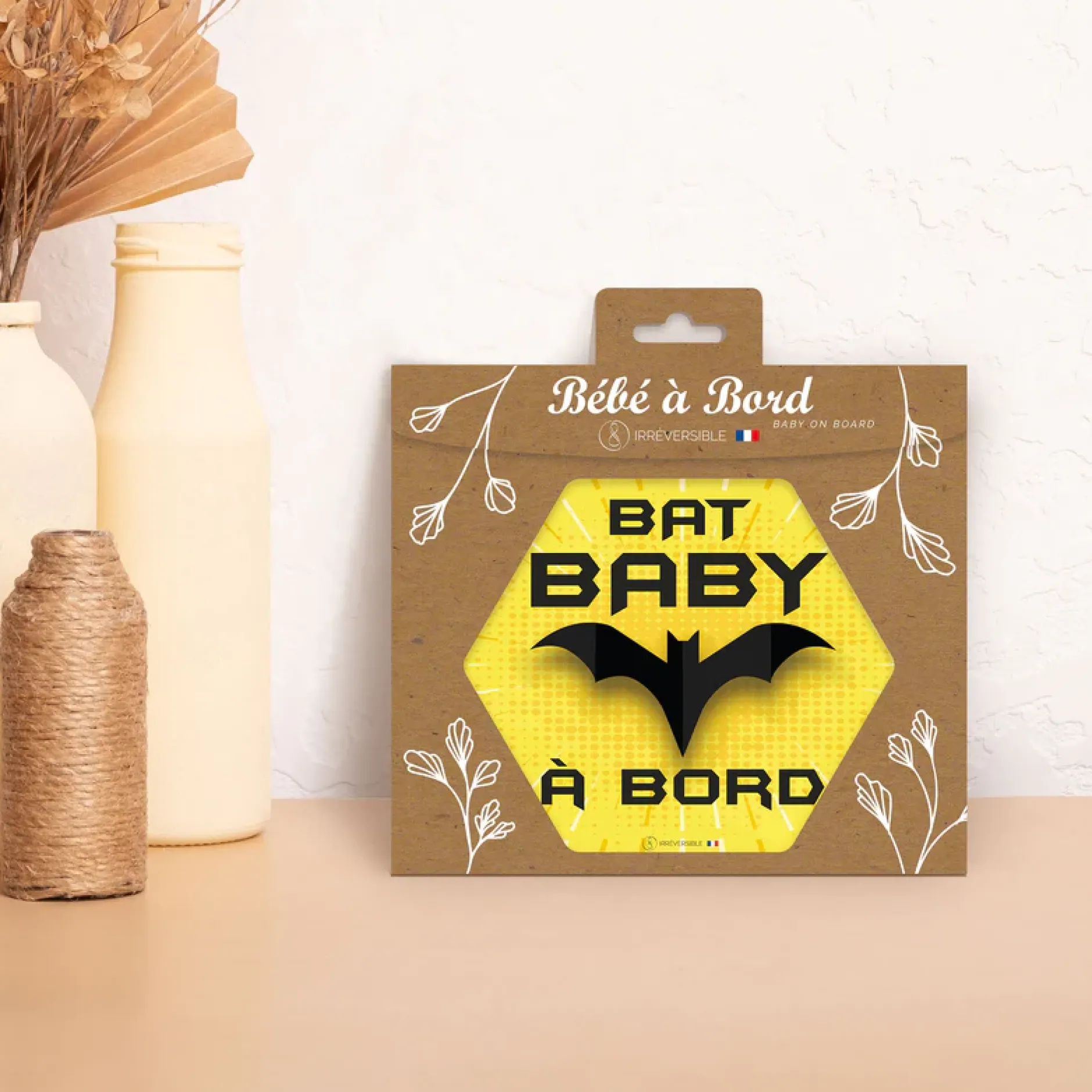 Signalisation|Tout Pour Vos Trajets*Irréversible Autocollant bébé à bord de Bat Baby