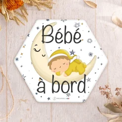 Signalisation|Tout Pour Vos Trajets*Irréversible Autocollant bébé à bord de Clair de lune