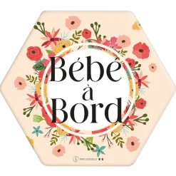 Signalisation|Tout Pour Vos Trajets*Irréversible Autocollant bébé à bord de Fleurs