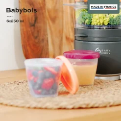 Pots*Babymoov Babybols Kit L Pots de Conservation Hermétiques 6x250 ml de