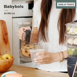 Pots*Babymoov Babybols Kit M Pots de Conservation Hermétiques 6x180 ml de
