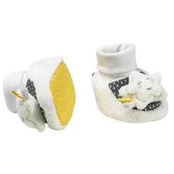 Chaussettes, Collants, Chaussons|Chaussettes, Chaussons*Sauthon Baby's Sweet Home Babyfan chaussons 0-6 mois de Blanc