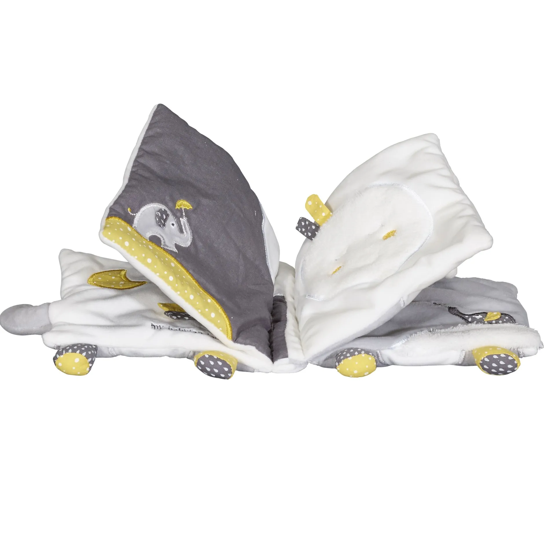 Livres*Sauthon Baby's Sweet Home Babyfan livre d'éveil de Blanc/Gris