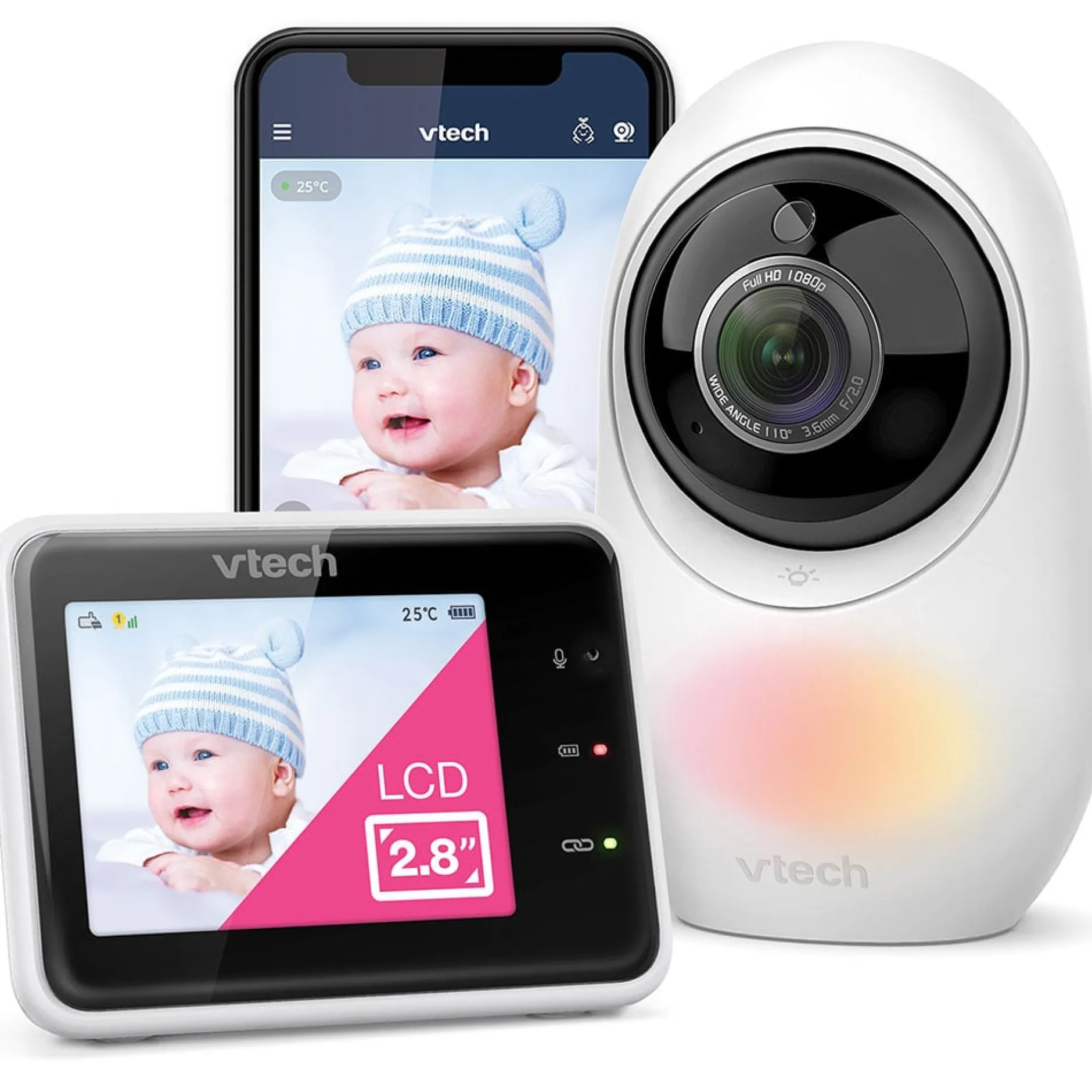 Babyphones*Vtech Babyphone vidéo avec caméra veilleuse de