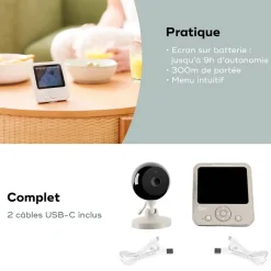 Babyphones*Babymoov Babyphone vidéo Yoo Start de