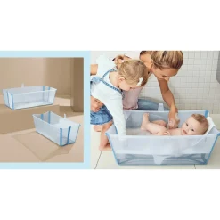 Baignoires|Tout Pour Vos Trajets*Stokke® Baignoire Flexi Bath™ bouchon thermique de Bleu océan