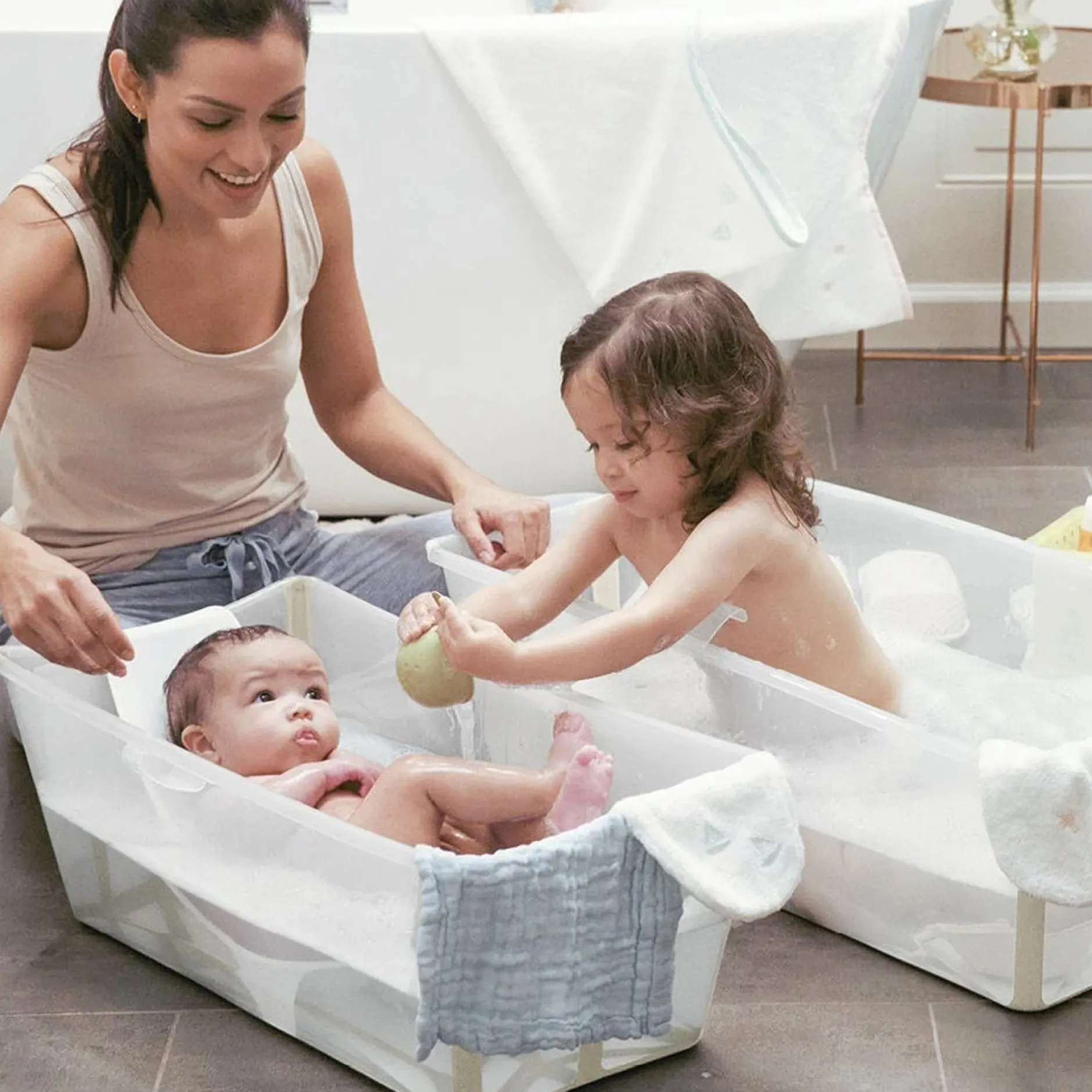 Baignoires*Stokke® Baignoire Flexi bath X-Large de Beige Sable