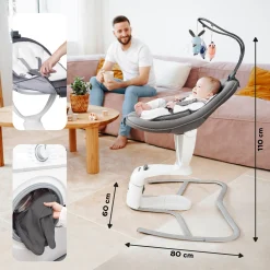 Balancelles*Babymoov Balancelle Swoon Motion 360° de Zinc
