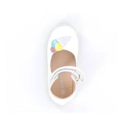 Chaussures Fille|Chaussettes, Collants, Chaussons*P'tit Bisou premiers pas Ballerines crème glacée de Blanches