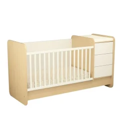 Lits 70X140 Évolutifs*Sauthon Baby's Sweet Home Balloon Lit bébé combiné et évolutif 70 x 140 cm de Chêne velour / blanc neige