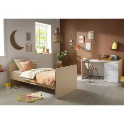 Lits 70X140 Évolutifs*Sauthon Baby's Sweet Home Balloon Lit bébé combiné et évolutif 70 x 140 cm de Chêne velour / blanc neige