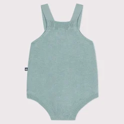 Combinaisons, Salopettes|Combinaisons, Salopettes*Petit Bateau Barboteuse bébé en tricot à point fantaisie à bretelles de