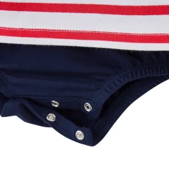 Combinaisons, Salopettes*P'tit bisou Barboteuse Blue Garden 1 mois de Rouge/Bleu