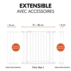 Barrières De Porte Et Escalier|Barrières De Porte*Hauck Barrière de sécurité fermeture manuelle de Blanc